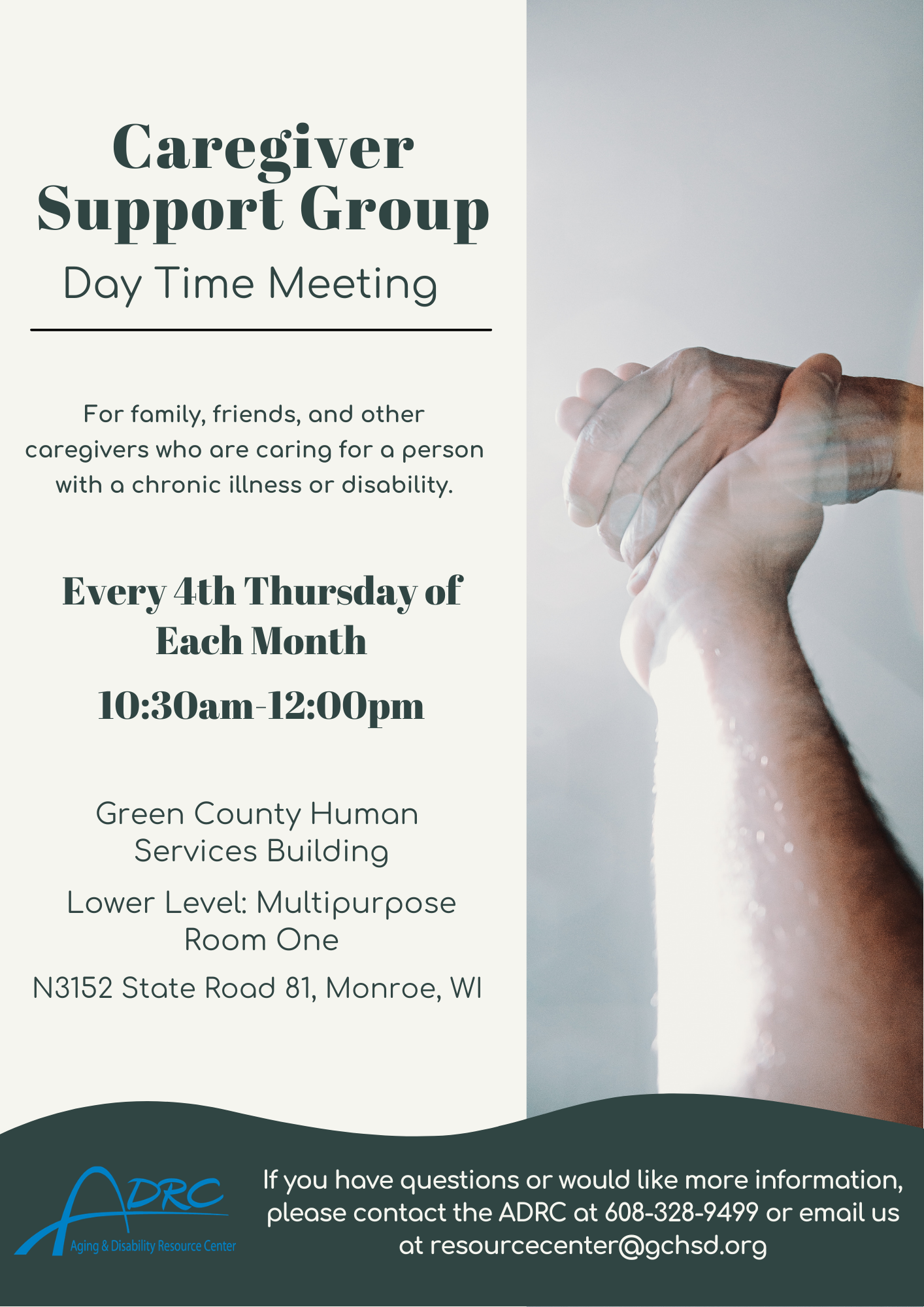 Caregiver Support Group – Day Time @ Green County Human Services
