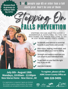 Falls Prevention Workshop – Stepping On @ New Glarus Home | Juda | Wisconsin | United States