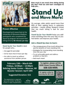 Stand Up for Your Health @ Behring Senior Center | Monroe | Wisconsin | United States
