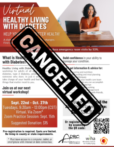 CANCELLED: Healthy Living with Diabetes (Virtual) @ Virtual, Via Zoom | Monroe | Wisconsin | United States