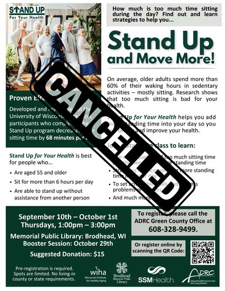 Cancelled: Stand Up for Your Health